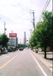 浜松宿手前より〜前方には、現在の浜松のシンボルタワーであるアクトシティ浜松がっ！
