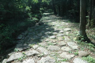 昭和45年（1970）に発見された全長600mの石畳