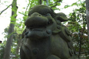 杉並区の文化財に指定されている石造狛犬