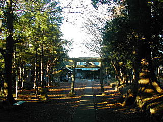 日の沈みかけた広瀬神社
