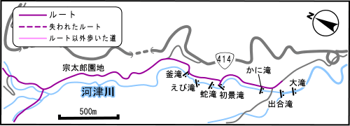 下田街道マップ12｜宗太郎園地〜河津七滝
